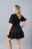 Imagen de Vestido Cuello V, Mangas Balloon     (Exclusivo Pagina)