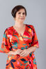 Imagen de Vestido En Satin Cruzado, Estampado   (Exclusivo Pagina)
