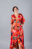 Imagen de Vestido En Satin Cruzado, Estampado   (Exclusivo Pagina)