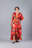 Imagen de Vestido En Satin Cruzado, Estampado   (Exclusivo Pagina)