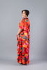 Imagen de Vestido En Satin Cruzado, Estampado   (Exclusivo Pagina)