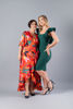 Imagen de Vestido En Satin Cruzado, Estampado   (Exclusivo Pagina)
