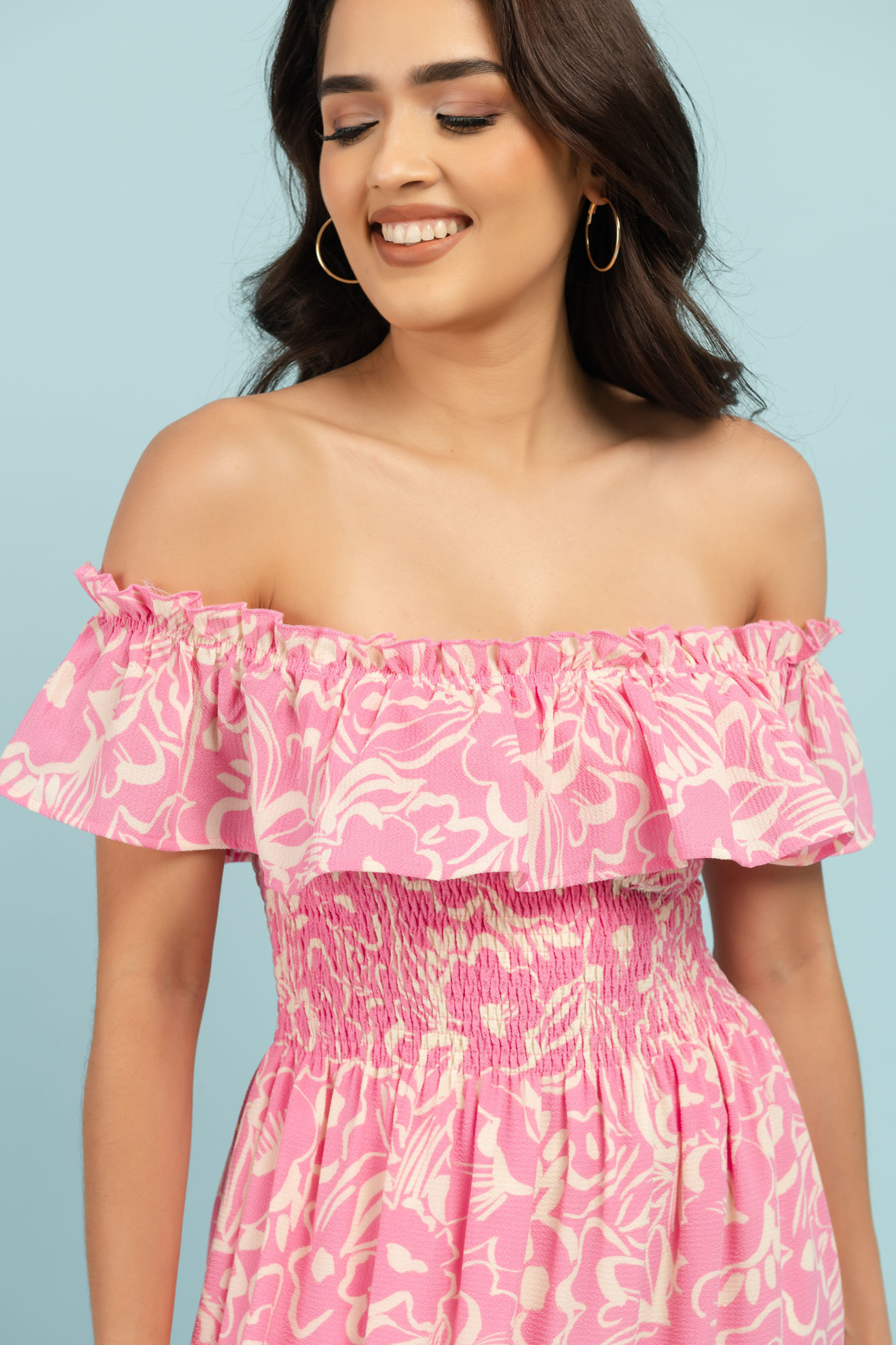 Imagen de Vestido  Estampado Off Shoulder      (Exclusivo Pagina)