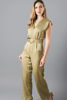 Imagen de Jumpsuit En Satin Cuello V Con Cinturon