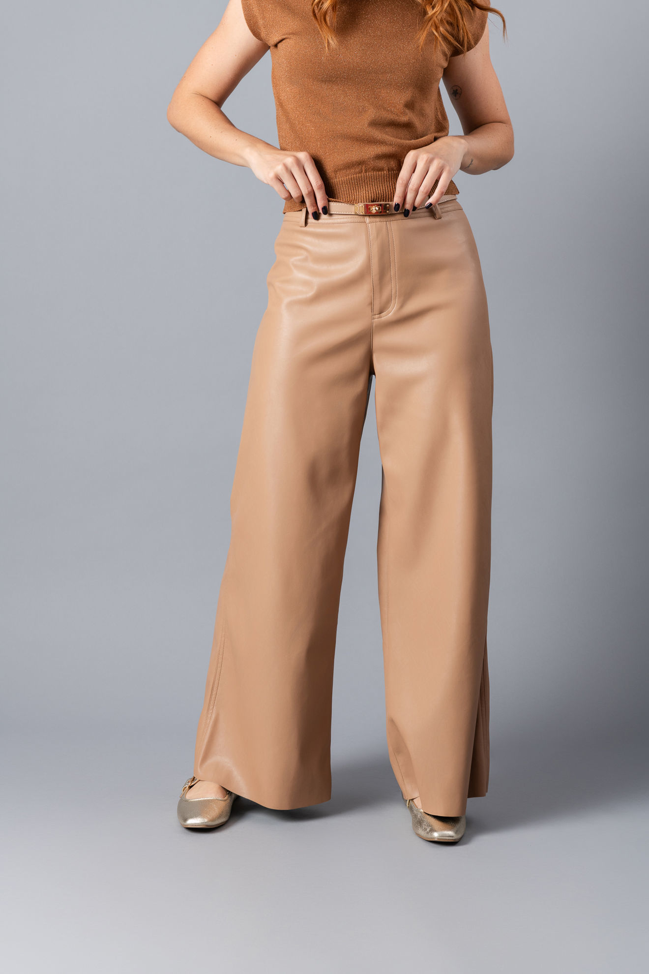 Imagen de Pantalon Wide Leg Cuerina