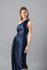 Imagen de Vestido Satin Plisado Un Hombro