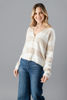 Imagen de Blusa-Sweater  Cuello V,  Rayas Botones    (Exclusivo Pagina)