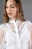Imagen de Blusa Con Encaje Manga Larga, Cuello Alto