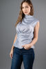 Imagen de Blusa Cuello Alto, Brillo Sin Mangas