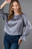Imagen de Blusa En Satin, Manga Larga     (Exclusiva Pagina)