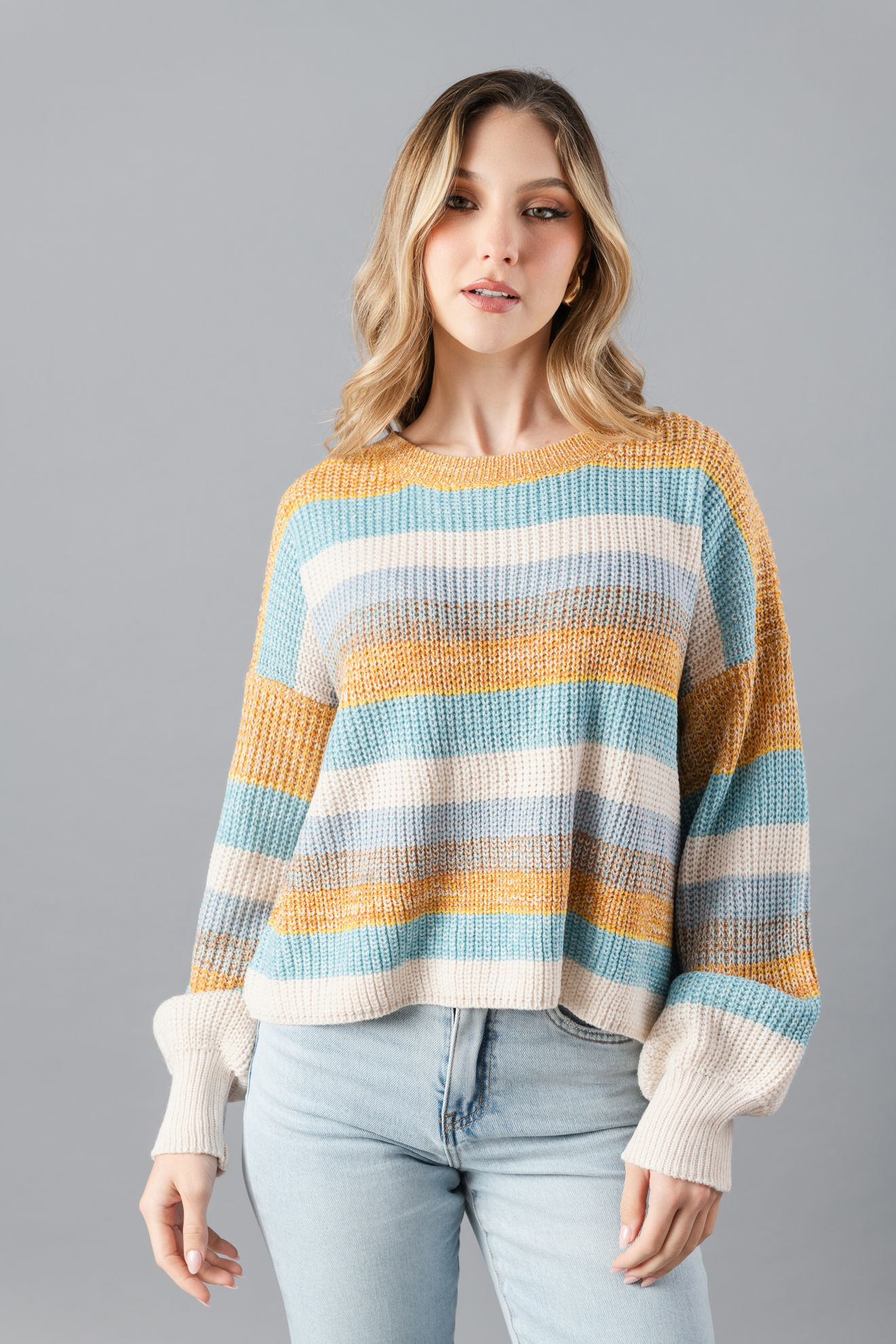 Imagen de Sweater Rayas Cuello Redondo     ( Exclusivo Pagina)