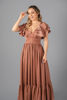 Imagen de Maxi Dress En Satin Vuelo Mangas     (Exclusivo Pagina)