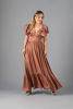 Imagen de Maxi Dress En Satin Vuelo Mangas     (Exclusivo Pagina)