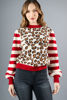 Imagen de Sweater Animal Print Mangas Rayas