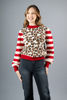 Imagen de Sweater Animal Print Mangas Rayas