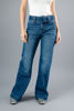 Imagen de High Rise, Wide Leg Denim Con Cinturon