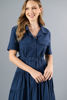 Imagen de Vestido Camisero Tapas Bolsillo, Falda Asimetrica (Exclusivo Pagina)