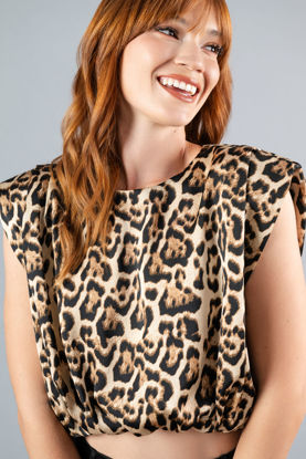 Imagen de Set Pantalon En Satin Blusa En Animal Print     ( Exclusivo Pagina)