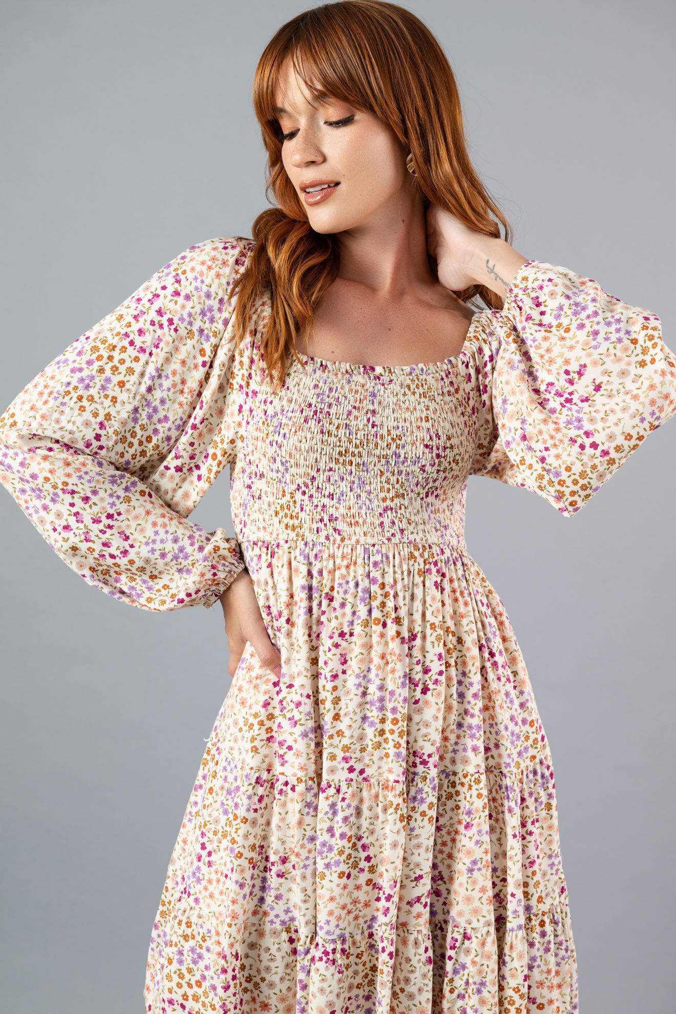 Imagen de Vestido En Rayon Manga Larga    ( Exclusivo Pagina)