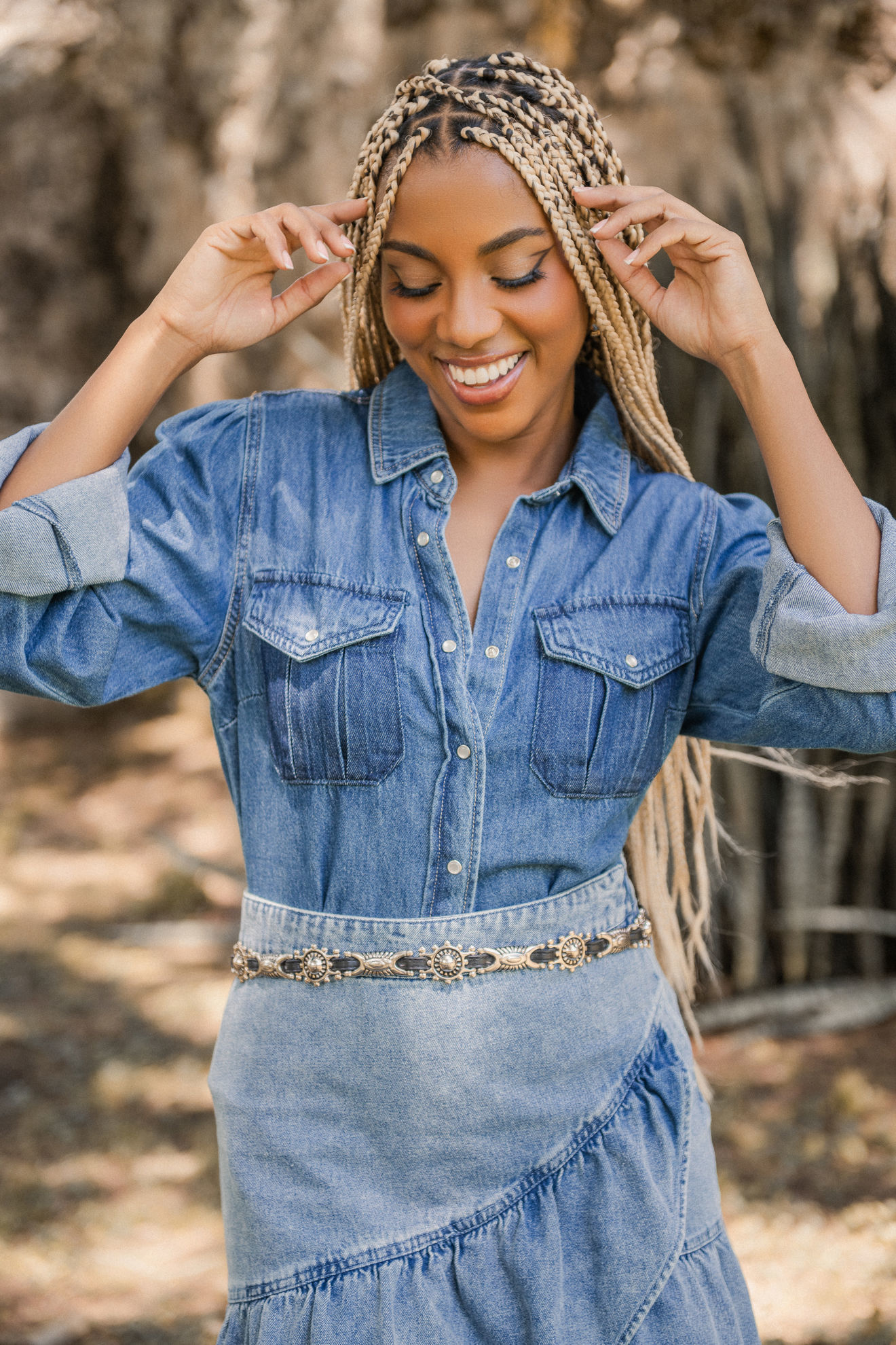 Imagen de Camisa Manga Larga Denim, Con Bolsillos