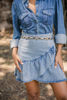 Imagen de Mini Falda Denim Con Vuelo