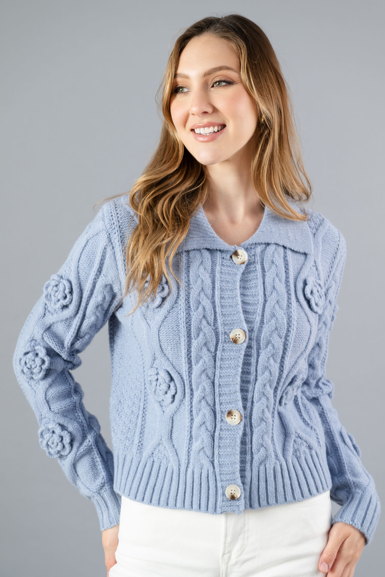 Imagen de Sweater Botones Detalle flores   ( Exclusivo de pagina )