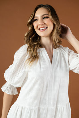 Imagen de Vestido Cuello V. Mangas Al Codo    (Exclusivo Pagina)