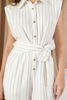 Imagen de Jumpsuit Rayas, Cuello Botones, Hombreras    ( Exclusivo Pagina)