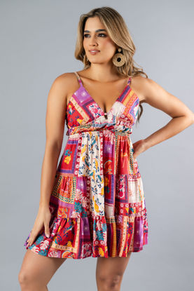 Imagen de Vestido Tirantes En Rayon Estampado    ( Exclusivo Pagina)