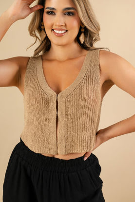 Imagen de Crop Top Tejido Cuello V      (Exclusivo Pagina)