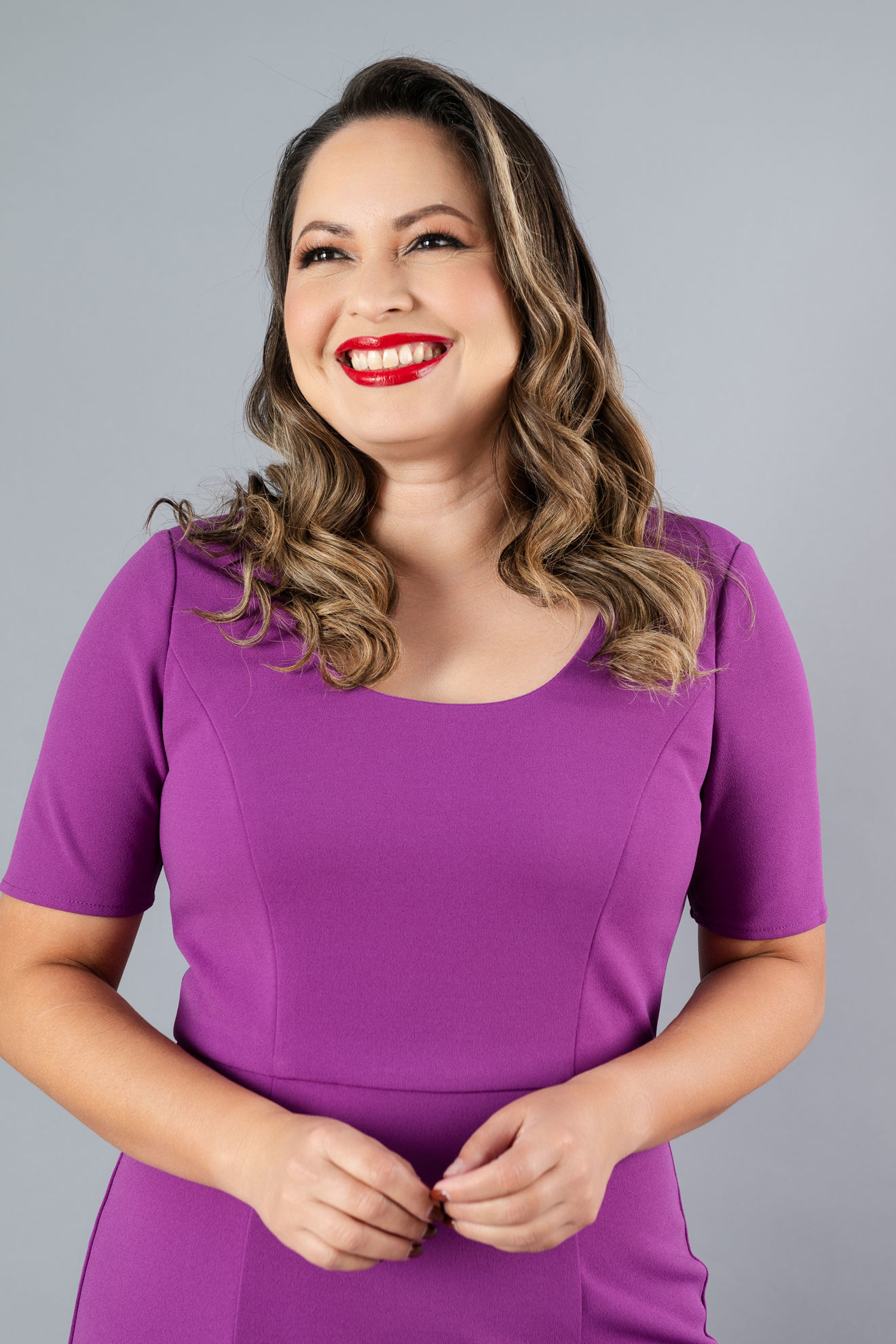 Imagen de Vestido Cuello Redondo, Manga Corta   ( Exclusivo Pagina)