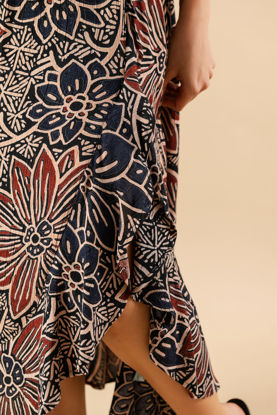 Imagen de Falda En Rayon Estampado Tropical