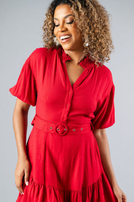 Imagen de Vestido En Lino, Con Cinturon