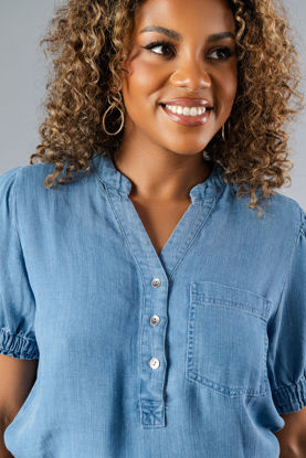 Imagen de Blusa Denim Manga Corta