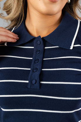Imagen de Blusa Rayas Tipo Polo