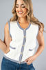 Imagen de Blusa Estilo Chaleco Contrate En Rayas