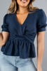 Imagen de Blusa Cuello V Manga Corta     ( Exclusiva Pagina)
