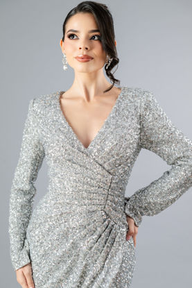 Imagen de Maxi Dress Lentejuelas Manga Larga