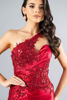 Imagen de Maxi Dress One Shoulder Decorado Con Aplicaciones Encaje