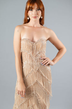 Imagen de Vestido Maxi Dress Straple Lentejuelas