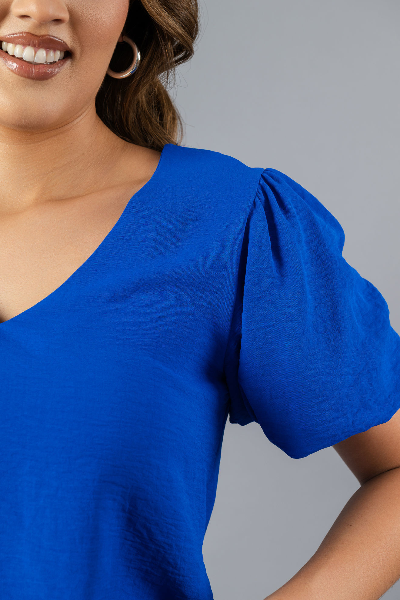 Imagen de Blusa Cuello V, Manga Ballon