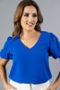 Imagen de Blusa Cuello V, Manga Ballon    ( Exclusiva Pagina)