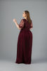 Imagen de Maxi Dress Blusa Encaje Falda Plisada, Manga Corta   (Exclusivo Pagina)