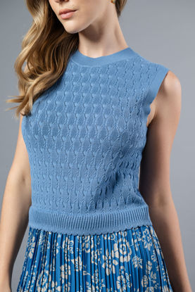 Imagen de Vestido Blusa Tejida Falda Plisada