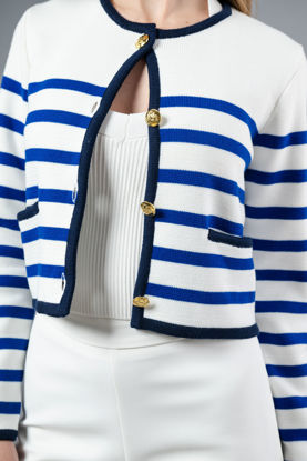 Imagen de Sweater En Rayas, Botones Frente