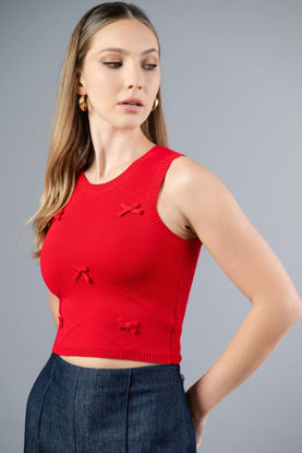 Imagen de Crop Top Sin Mangas Detalle Lazos