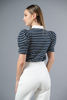 Imagen de Blusa Rayas Cuello Blanco