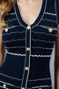 Imagen de Vestido En Rayas Sin Mangas Botones Dorados