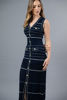 Imagen de Vestido En Rayas Sin Mangas Botones Dorados