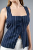 Imagen de Blusa En Rayas Cuello Cuadrado Botones (Exclusivo Pagina)